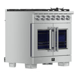 Forno Capriasca Freestanding French Door Gas Range, Convection Oven, Energy Efficient
