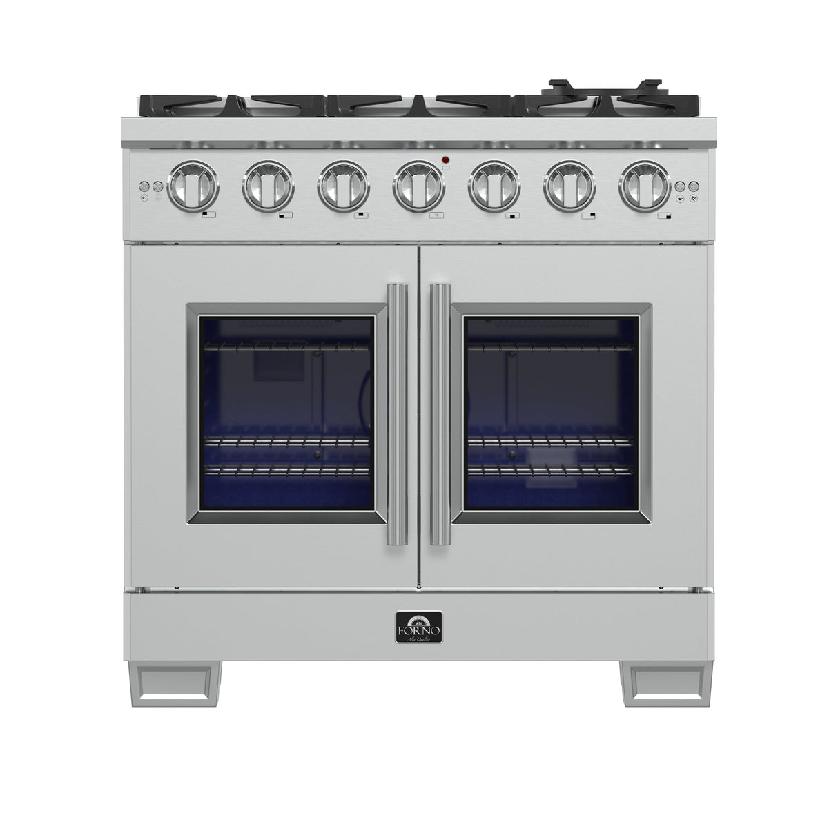 Forno Capriasca Freestanding French Door Gas Range, Convection Oven, Energy Efficient