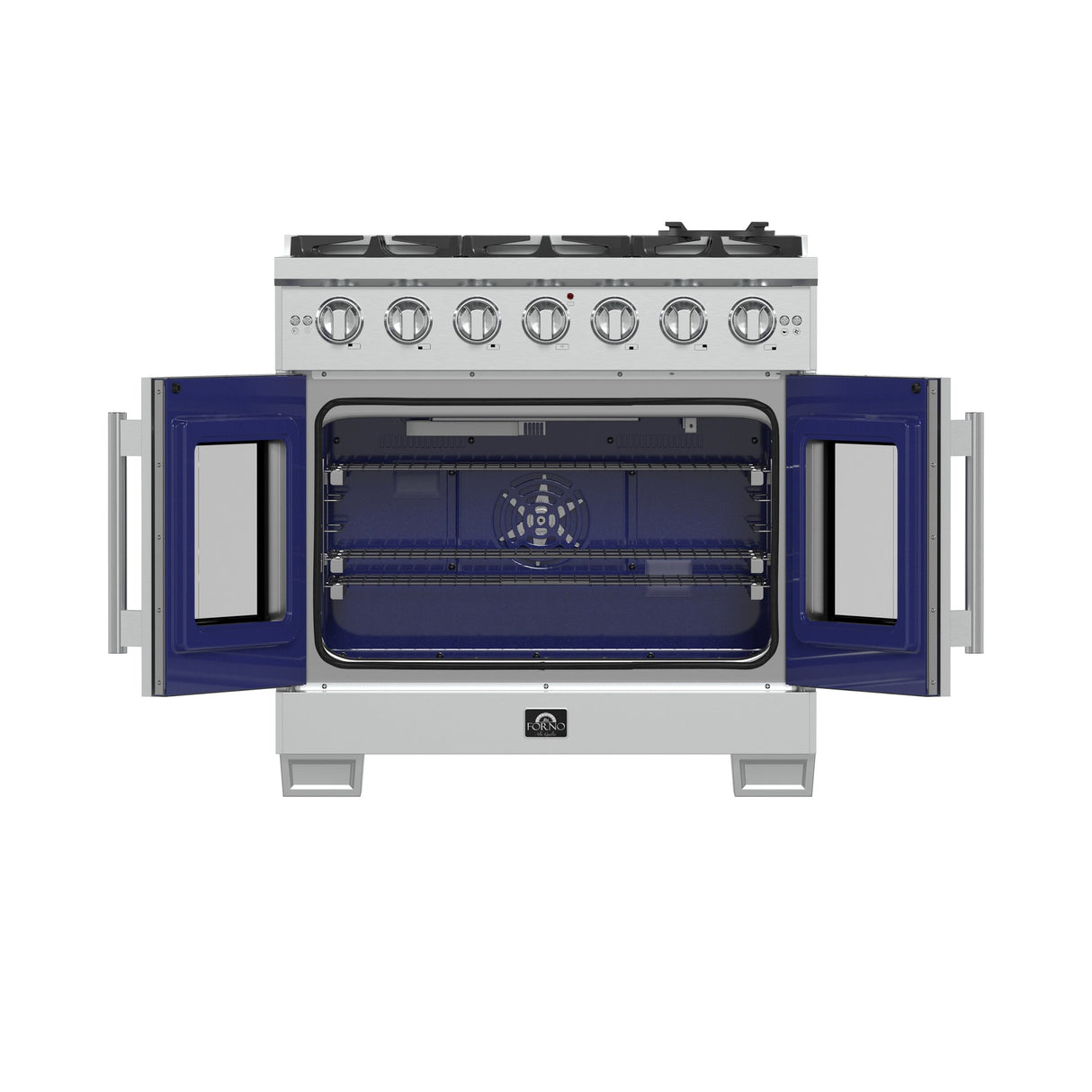 Forno Capriasca Freestanding French Door Gas Range, Convection Oven, Energy Efficient