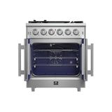Forno Massimo Freestanding French Door Gas Range, Convection Oven, Energy Efficient