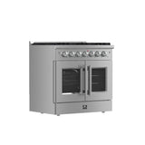 Forno Galiano Freestanding French Door Gas Range, Convection Oven, Energy Efficient