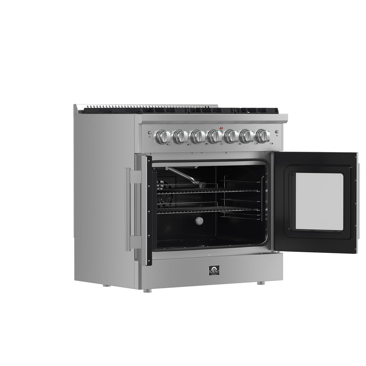 Forno Galiano Freestanding French Door Gas Range, Convection Oven, Energy Efficient