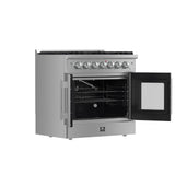 Forno Galiano Freestanding French Door Gas Range, Convection Oven, Energy Efficient
