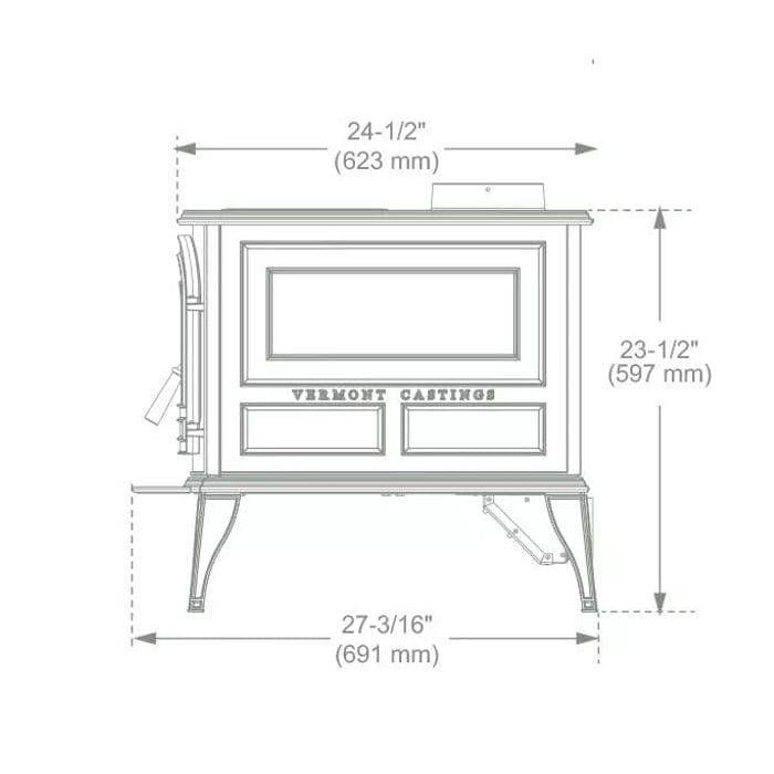 Vermont Castings Aspen C3 Wood Burning Stove - 0002505