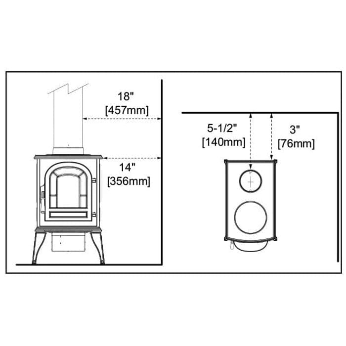 Vermont Castings Aspen C3 Wood Burning Stove - 0002505