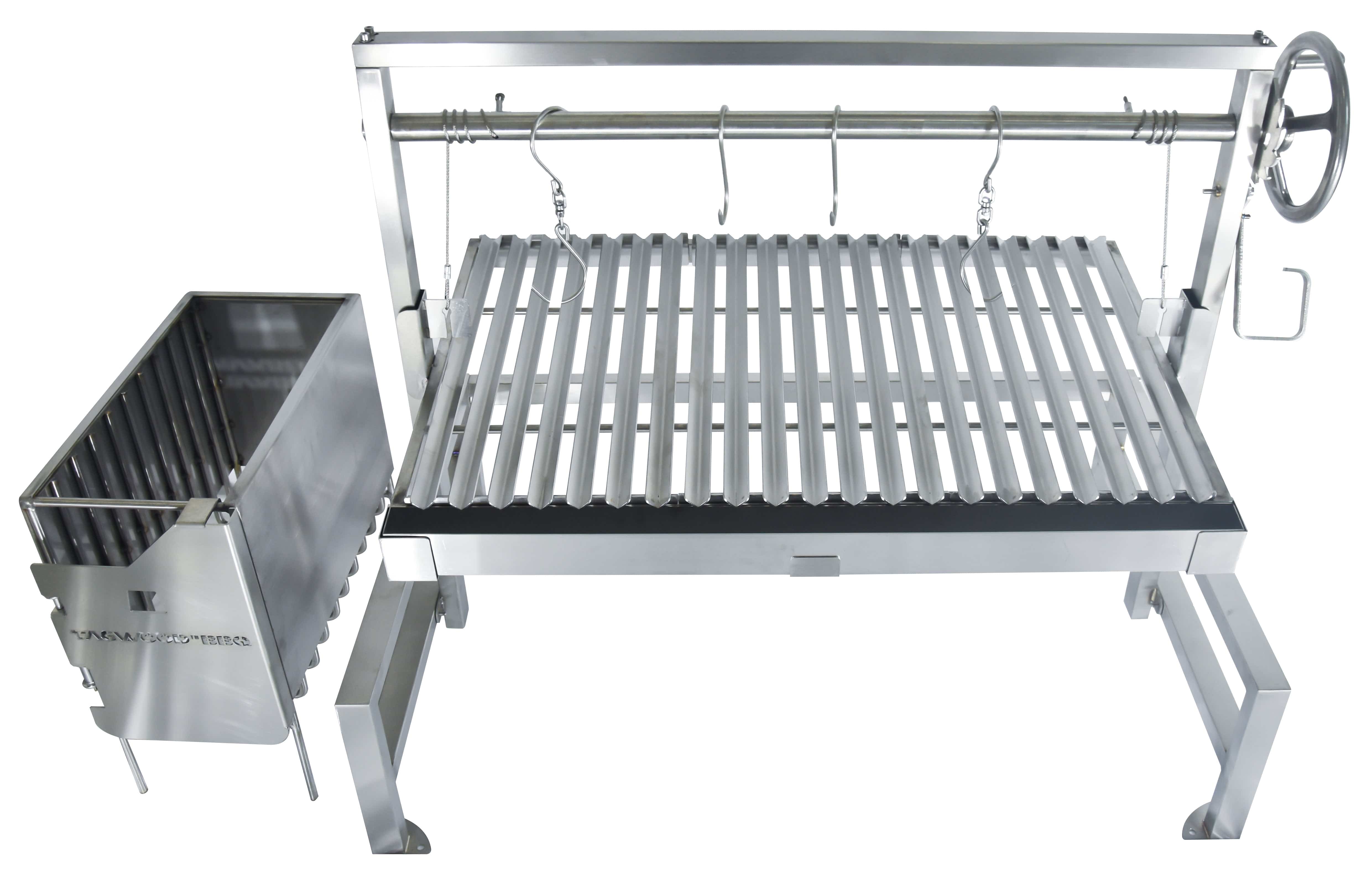 Tagwood BBQ Insert Style Argentine Santa Maria Wood Fire & Charcoal Gaucho Grill without firebricks | BBQ09SS -