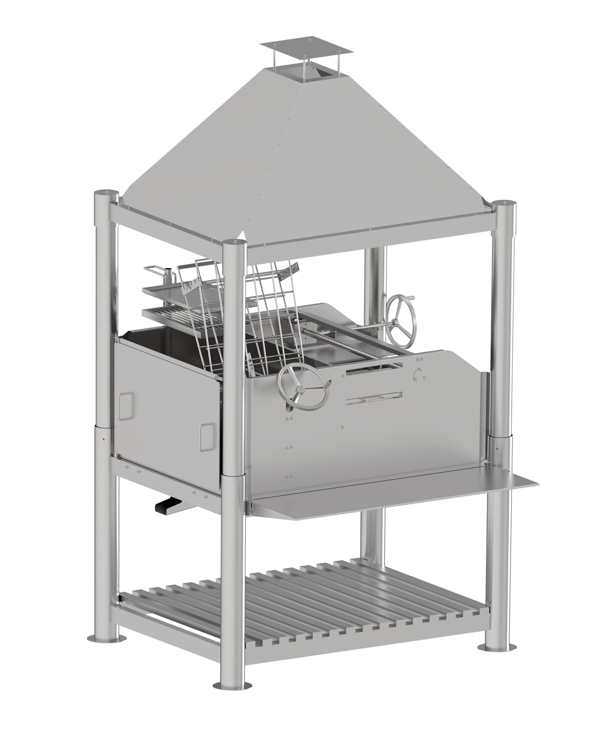 Tagwood BBQ Argentine Santa Maria Wood Fire & Charcoal Gaucho Grill all Stainless Steel | BBQ12SS