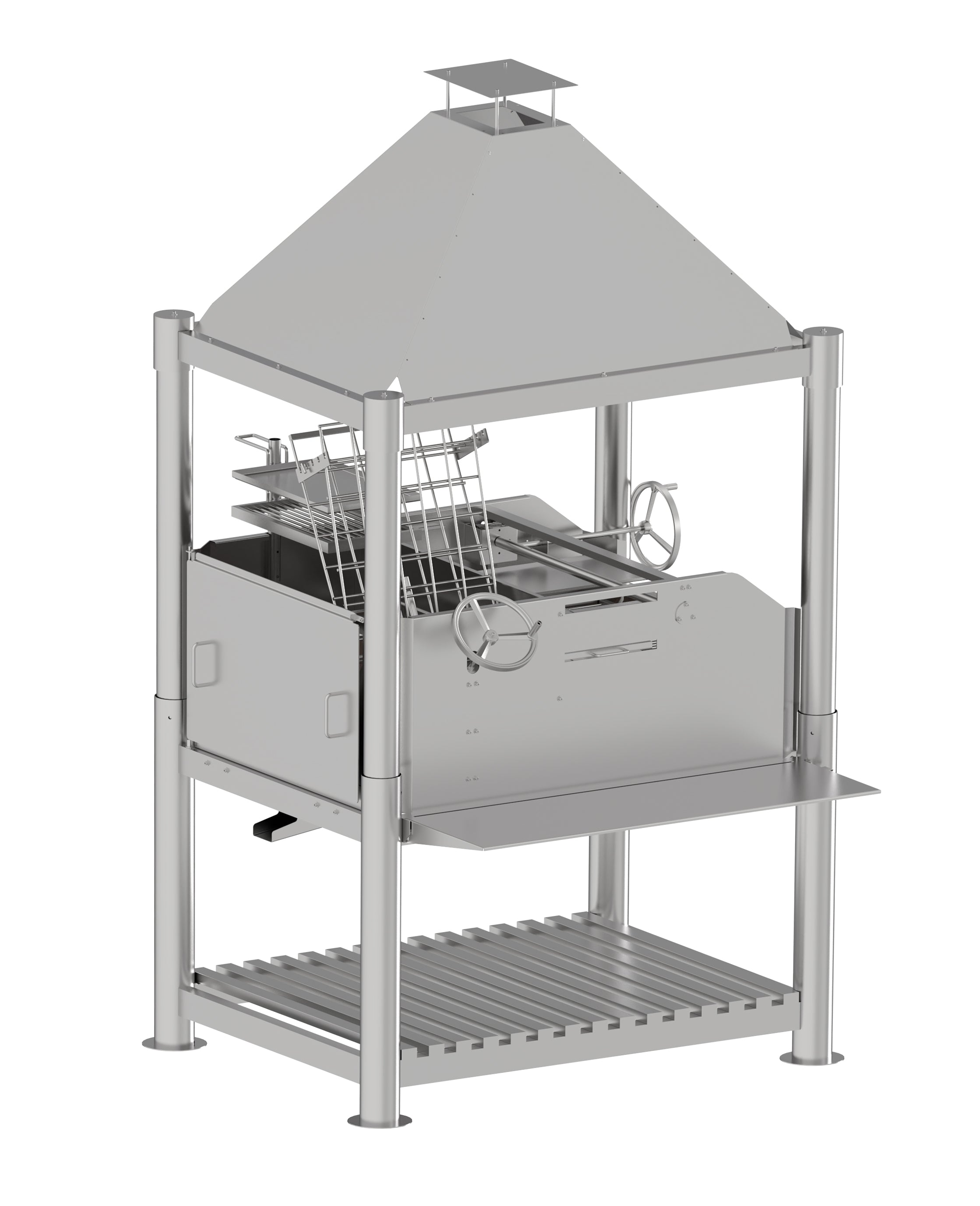 Tagwood BBQ Argentine Santa Maria Wood Fire & Charcoal Gaucho Grill all Stainless Steel | BBQ12SS