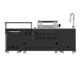 Forno Rimini Outdoor Kitchen 30" BBQ – 62,600 BTU, 3 Burners, Beverage Center, Black Cabinets & Gray Sintered Stone Countertop