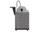 Forno Rimini Outdoor Kitchen 30" BBQ – 62,600 BTU, 3 Burners, Beverage Center, Black Cabinets & Gray Sintered Stone Countertop