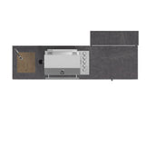 Forno Rimini Outdoor Kitchen 30" BBQ – 62,600 BTU, 3 Burners, Beverage Center, Black Cabinets & Gray Sintered Stone Countertop