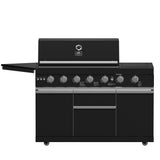 Forno All’Aperto Outdoor Kitchen – 87,600 BTU, 4 Burners, Infrared Burners, Pizza Oven, Black Countertops, Bar & Beverage Center