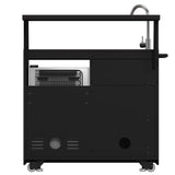 Forno All’Aperto Outdoor Kitchen – 87,600 BTU, 4 Burners, Infrared Burners, Pizza Oven, Black Countertops, Bar & Beverage Center
