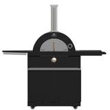 Forno All’Aperto Outdoor Kitchen – 87,600 BTU, 4 Burners, Infrared Burners, Pizza Oven, Black Countertops, Bar & Beverage Center