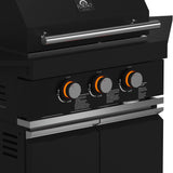 Forno All’Aperto Outdoor Kitchen in Black – 99,600 BTU, 5 Burners, Infrared Burners, Pizza Oven, Sink, Bar & Beverage Center