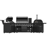 Forno All’Aperto Outdoor Kitchen in Black – 99,600 BTU, 5 Burners, Infrared Burners, Pizza Oven, Sink, Bar & Beverage Center