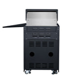 Forno All’Aperto Outdoor Kitchen in Black – 99,600 BTU, 5 Burners, Infrared Burners, Pizza Oven, Sink, Bar & Beverage Center