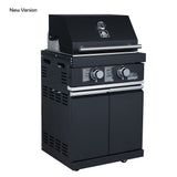 Forno All’Aperto Outdoor Kitchen in Black – 99,600 BTU, 5 Burners, Infrared Burners, Pizza Oven, Sink, Bar & Beverage Center