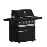 Forno All’Aperto Outdoor Kitchen – 62,600 BTU, 3 Burners, Infrared Burners, Black Countertops, Bar & Beverage Center