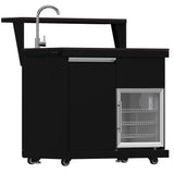 Forno All’Aperto Outdoor Kitchen – 62,600 BTU, 3 Burners, Infrared Burners, Black Countertops, Bar & Beverage Center