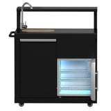 Forno All’Aperto Outdoor Kitchen – 62,600 BTU, 3 Burners, Infrared Burners, Black Countertops, Bar & Beverage Center