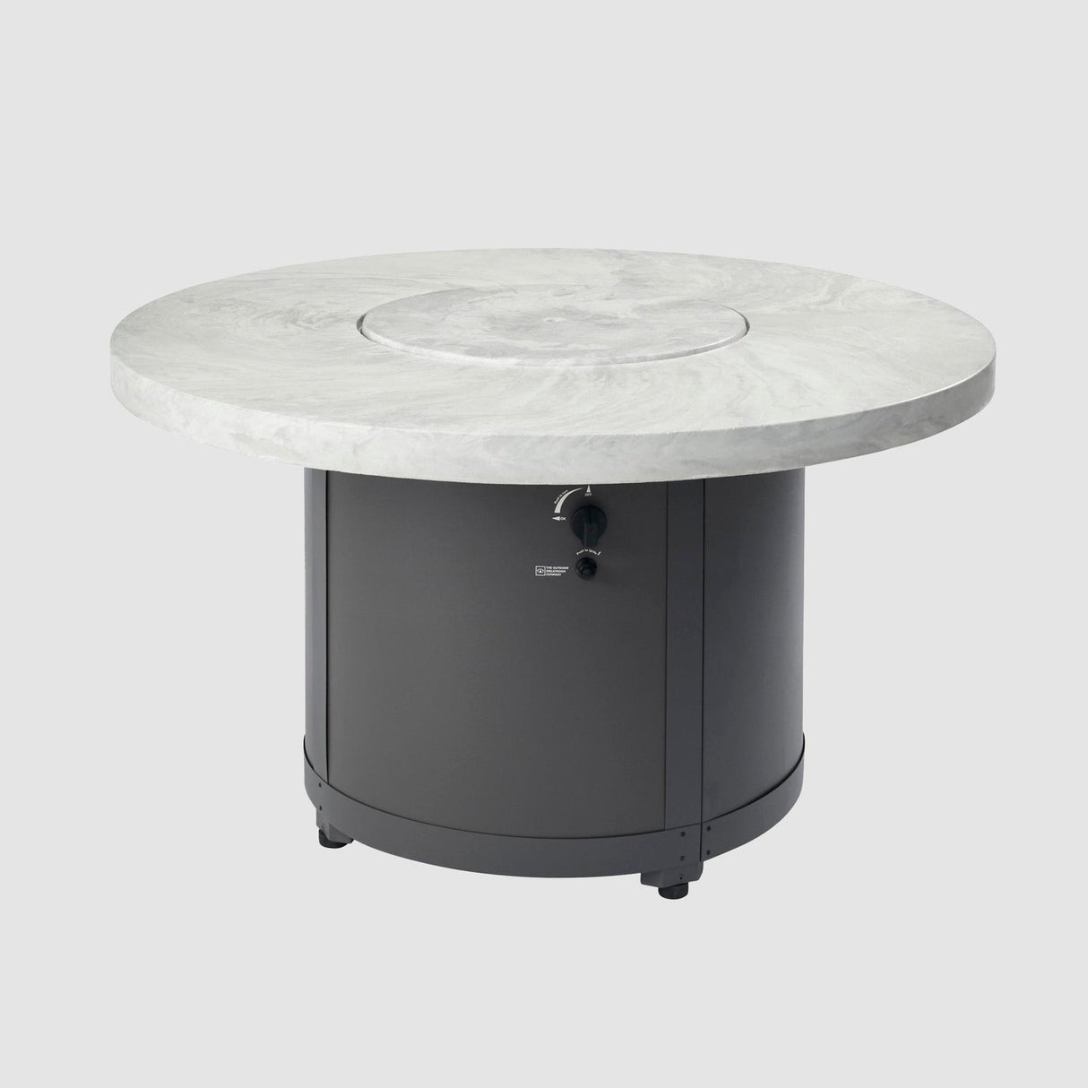 The Outdoor Greatroom Beacon 48" Round Gas Fire Pit Table - BC-20-MNB
