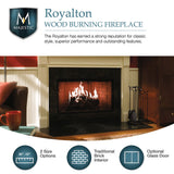 Majestic 36" Royalton Radiant Wood Burning Fireplace