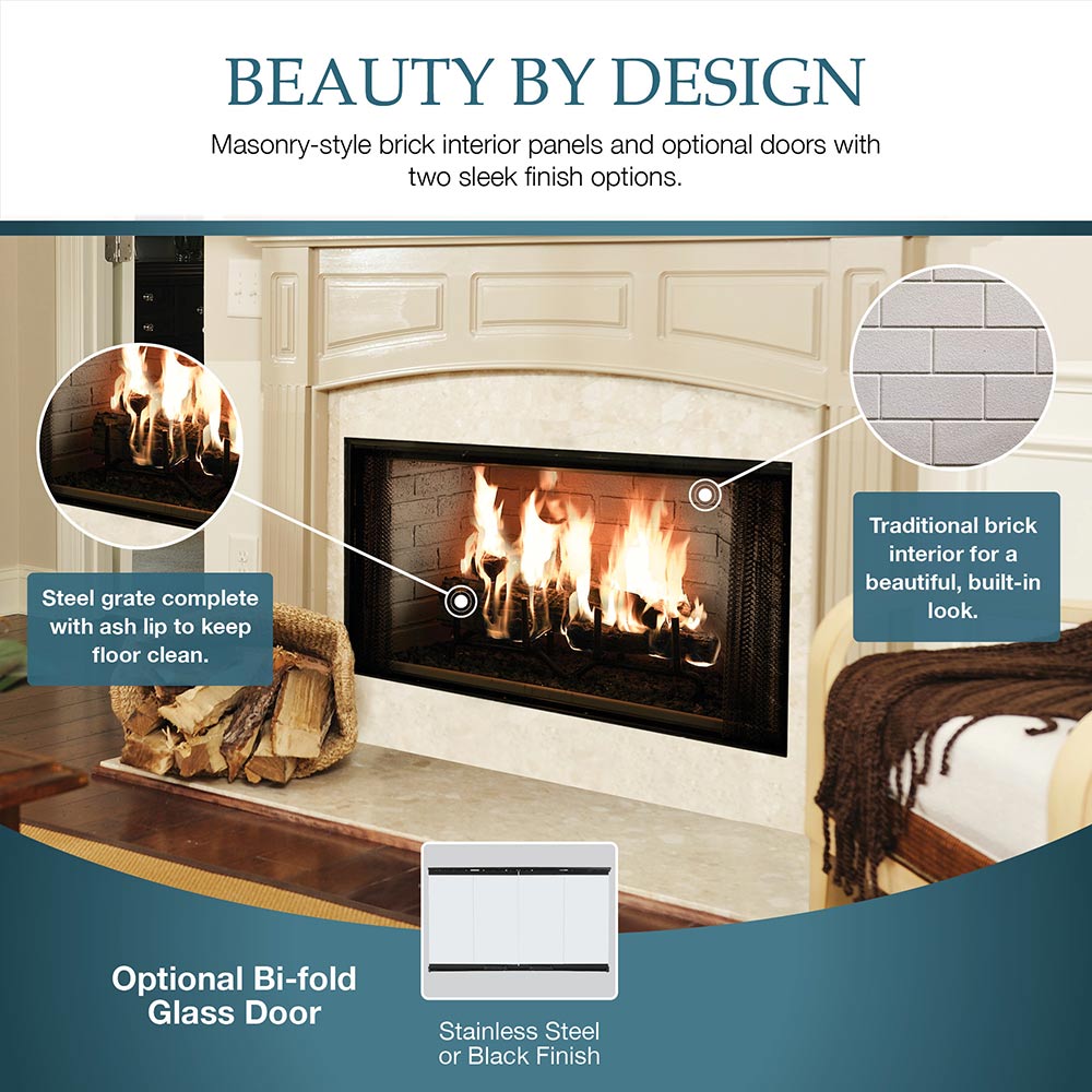 Majestic 42" Royalton Radiant Wood Burning Fireplace