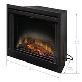 Dimplex Deluxe 33" Built-In Electric Firebox with Glass Pane Kit/Plug Kit/RC - BF33DXP-GPR