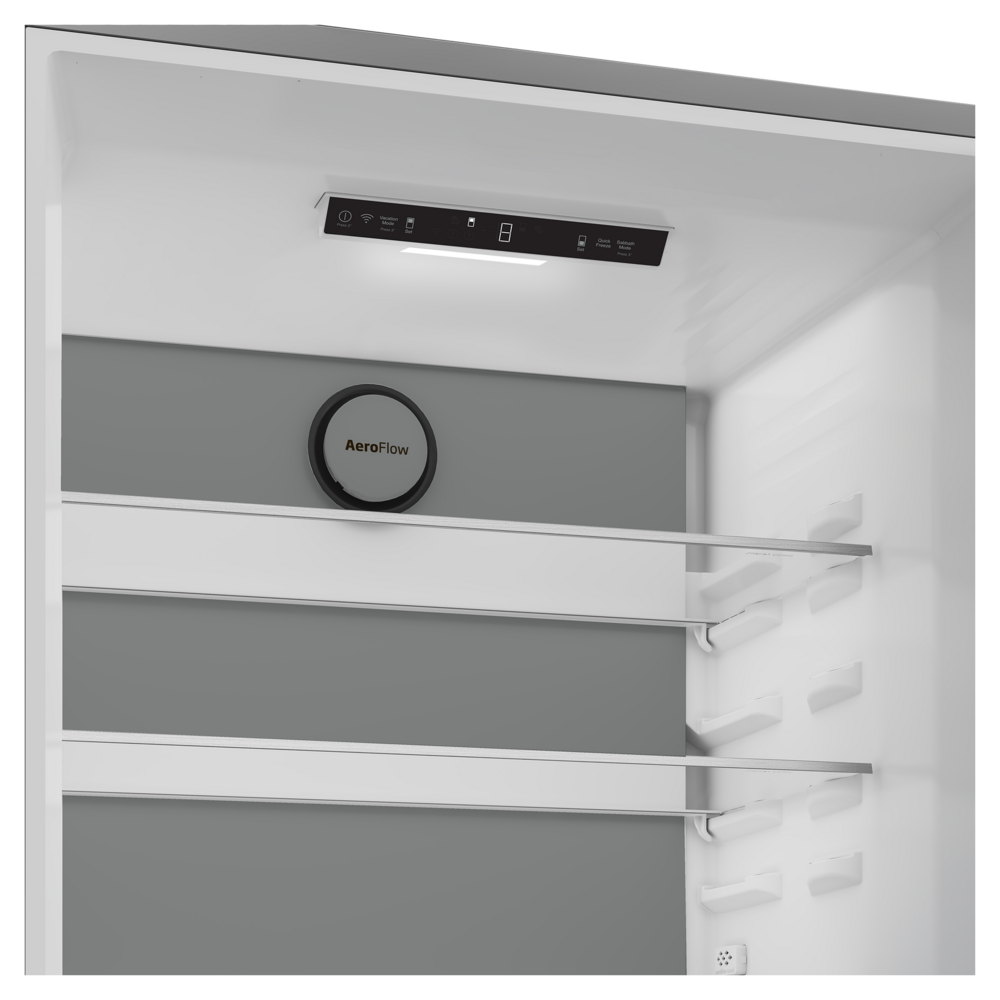 Beko 30" Counter-Depth Bottom Freezer Refrigerator with 16.11 cu. ft. Capacity, LED Theater Lighting, Energy Star, FreshGuard in Stainless Steel