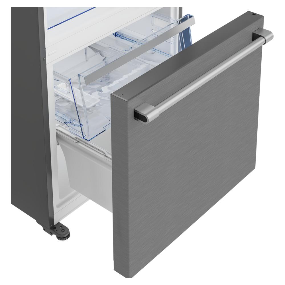 Beko 30" Counter-Depth Bottom Freezer Refrigerator with 16.11 cu. ft. Capacity, LED Theater Lighting, Energy Star, FreshGuard in Stainless Steel