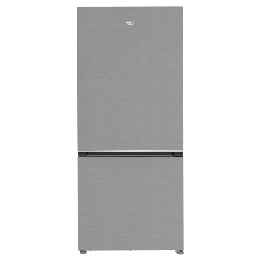 Beko 30" Counter-Depth Bottom Freezer Refrigerator with 16.07 cu. ft. Capacity, HarvestFresh, AeroFlow, Ice Maker in Stainless Steel