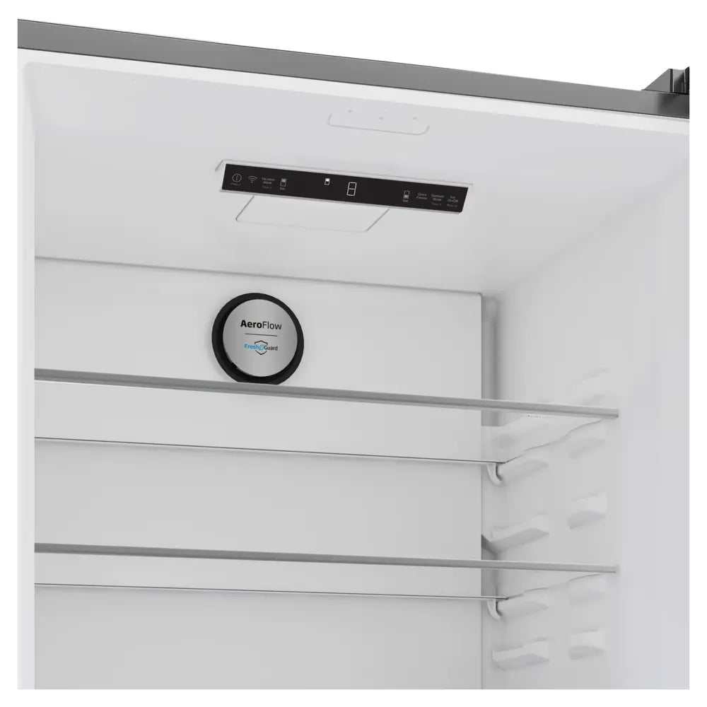 Beko 30" Counter-Depth Bottom Freezer Refrigerator with 16.07 cu. ft. Capacity, HarvestFresh, AeroFlow, Ice Maker in Stainless Steel