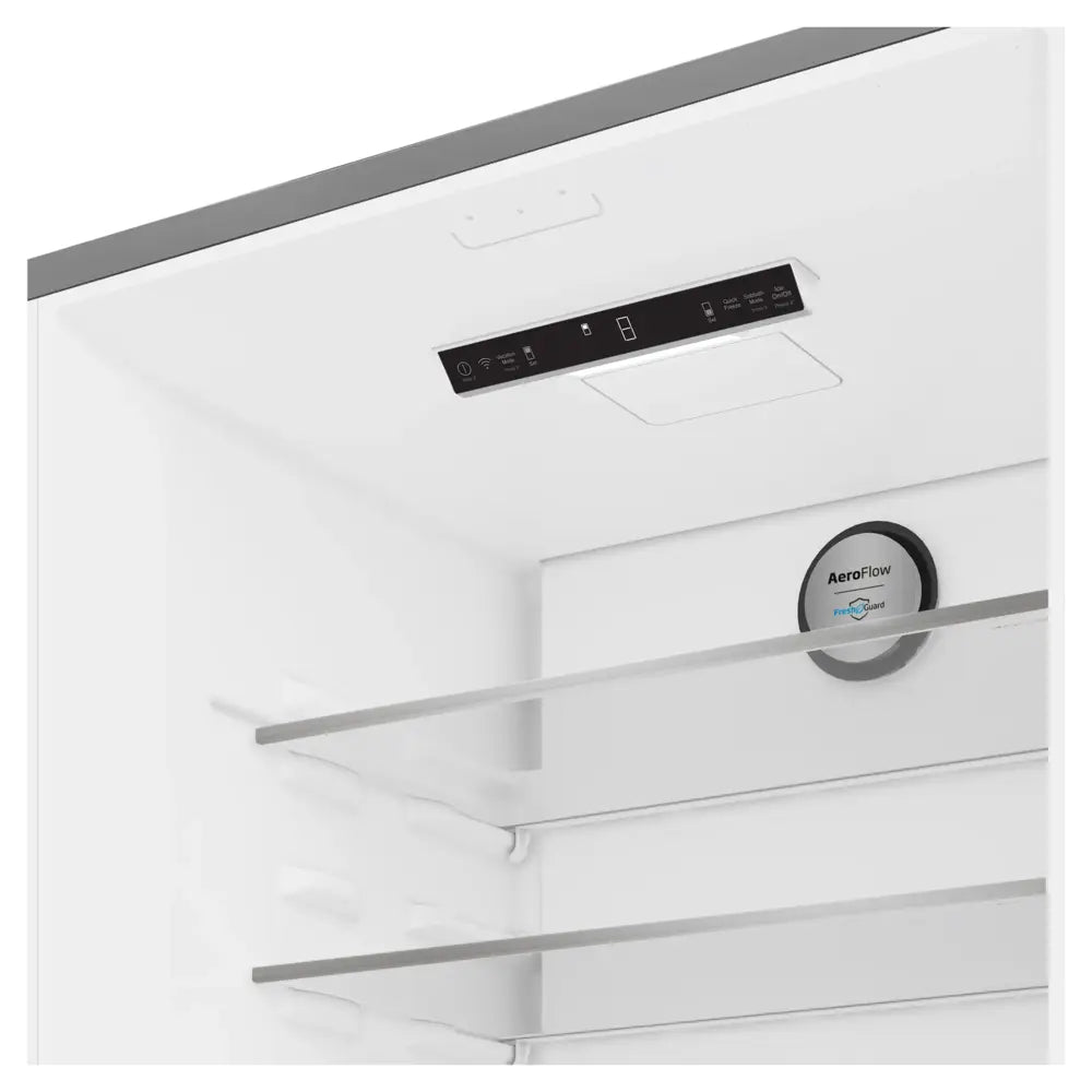 Beko 30" Counter-Depth Bottom Freezer Refrigerator with 16.07 cu. ft. Capacity, HarvestFresh, AeroFlow, Ice Maker in Stainless Steel