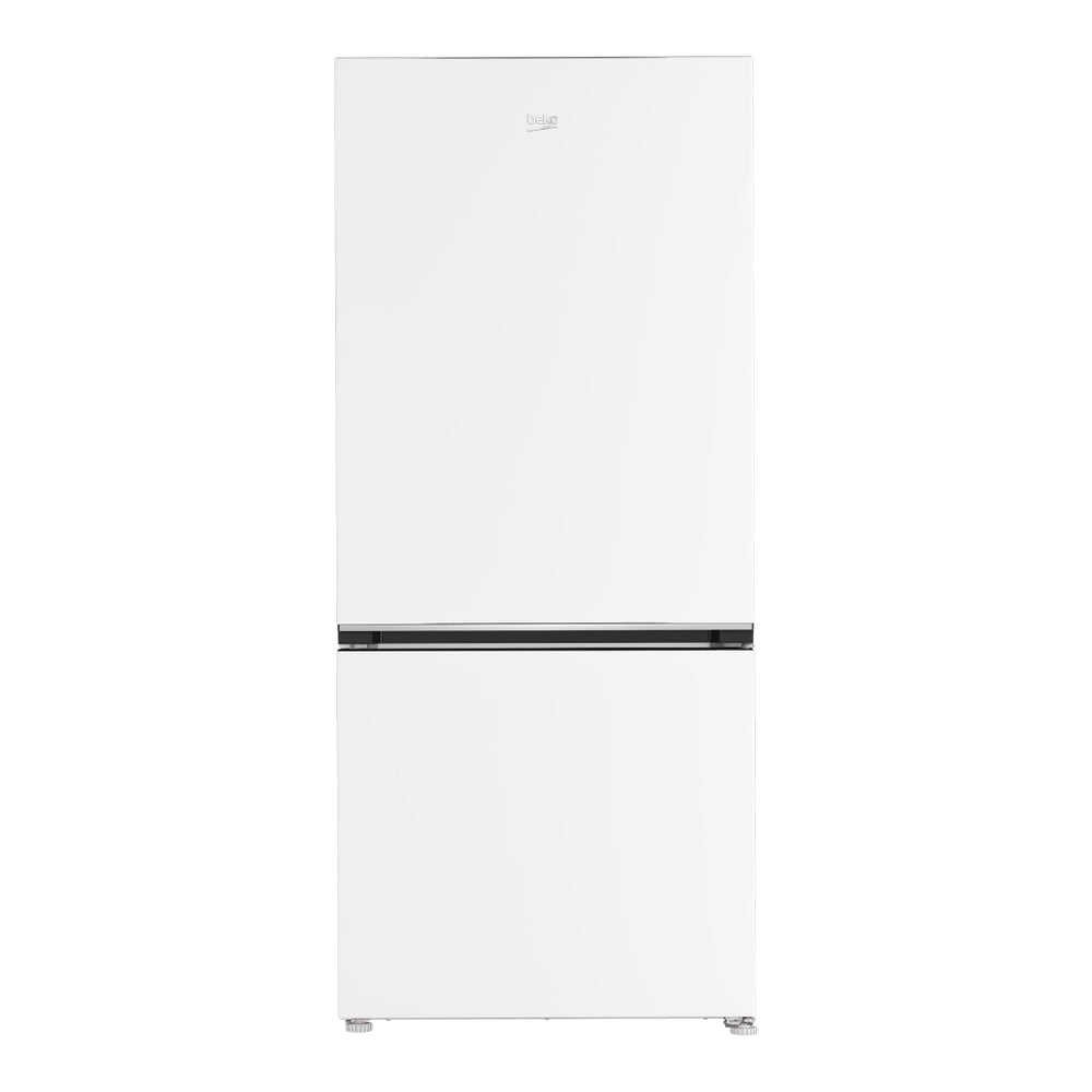 Beko 30" Counter-Depth Bottom Freezer Refrigerator with 16.07 cu. ft. Capacity, HarvestFresh, AeroFlow, Ice Maker in White