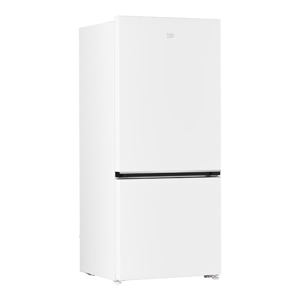Beko 30" Counter-Depth Bottom Freezer Refrigerator with 16.07 cu. ft. Capacity, HarvestFresh, AeroFlow, Ice Maker in White