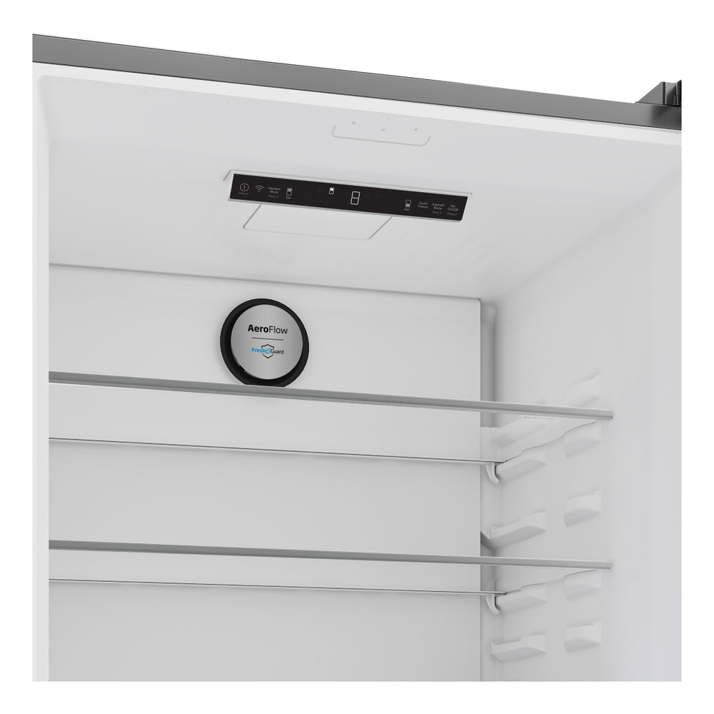 Beko 30" Counter-Depth Bottom Freezer Refrigerator with 16.07 cu. ft. Capacity, HarvestFresh, AeroFlow, Ice Maker in White
