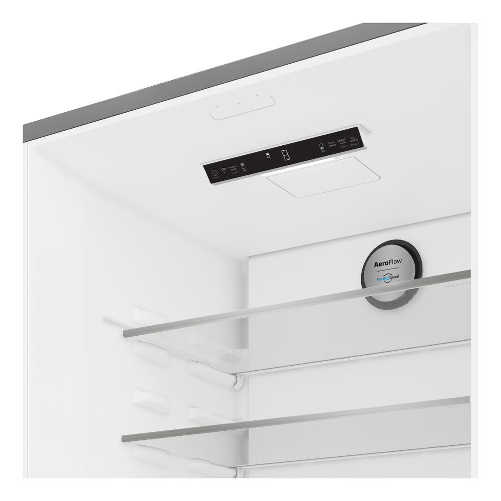 Beko 30" Counter-Depth Bottom Freezer Refrigerator with 16.07 cu. ft. Capacity, HarvestFresh, AeroFlow, Ice Maker in White
