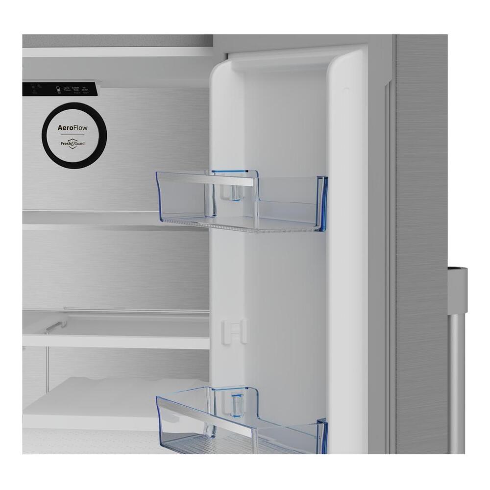 Beko 30" Counter-Depth French Door Refrigerator with 16.09 cu. ft. Capacity, HarvestFresh, AeroFlow, FreshGuard in Fingerprint-Free Stainless Steel