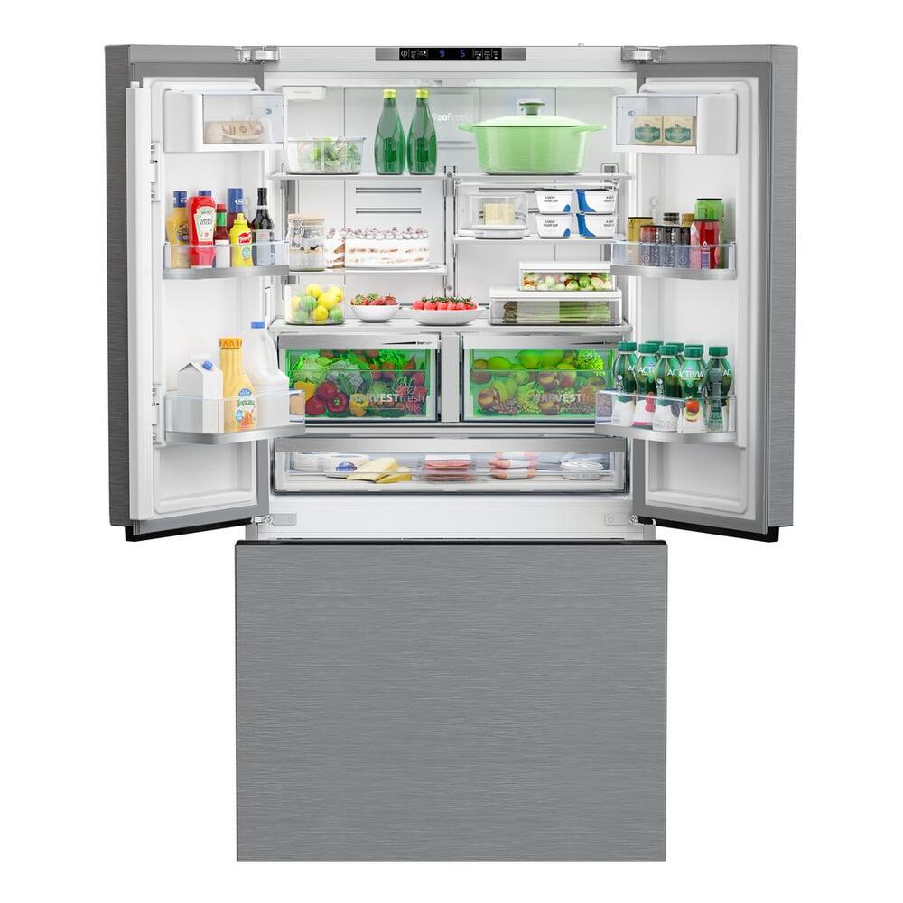 Beko 36" Counter-Depth French Door Refrigerator with 20.5 cu. ft. Capacity, HarvestFresh, IonGuard, Turbo Ice Maker in Fingerprint-Free Stainless Steel