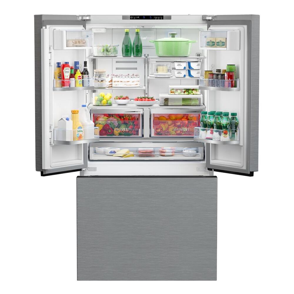 Beko 36" Counter-Depth French Door Refrigerator with 20.5 cu. ft. Capacity, HarvestFresh, IonGuard, Turbo Ice Maker in Fingerprint-Free Stainless Steel