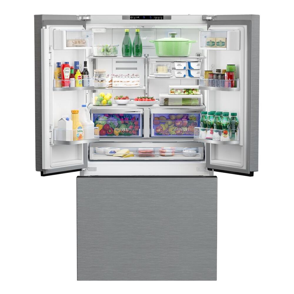 Beko 36" Counter-Depth French Door Refrigerator with 20.5 cu. ft. Capacity, HarvestFresh, IonGuard, Turbo Ice Maker in Fingerprint-Free Stainless Steel