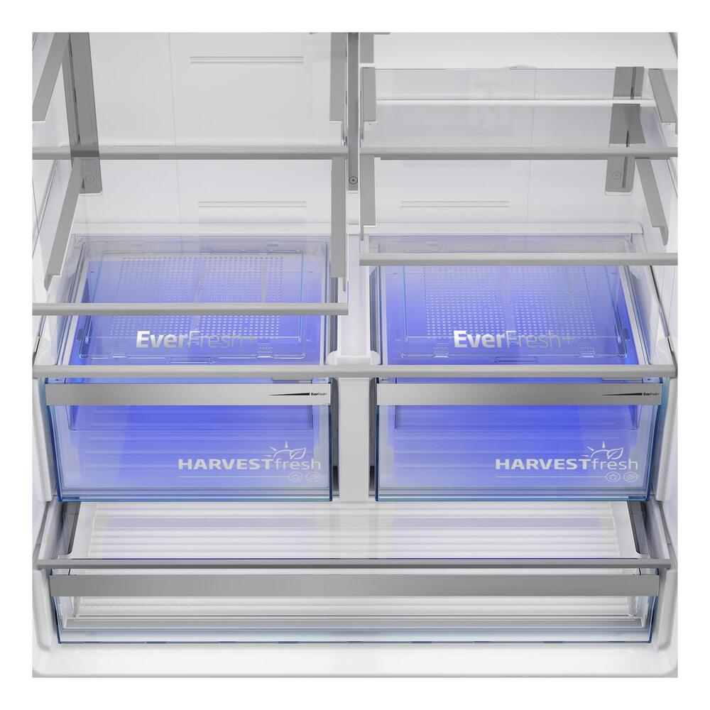 Beko 36" Counter-Depth French Door Refrigerator with 20.5 cu. ft. Capacity, HarvestFresh, IonGuard, Turbo Ice Maker in Fingerprint-Free Stainless Steel