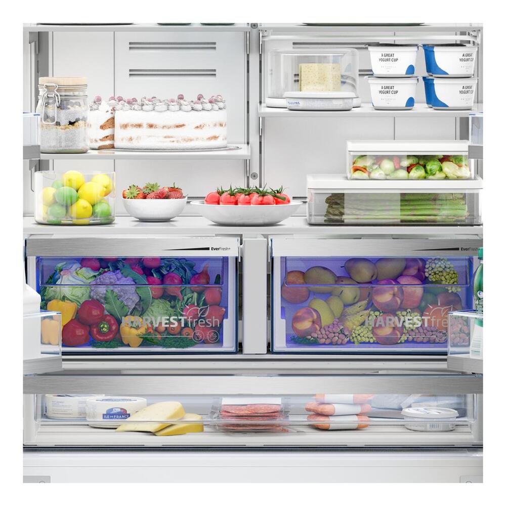 Beko 36" Counter-Depth French Door Refrigerator with 20.5 cu. ft. Capacity, HarvestFresh, IonGuard, Turbo Ice Maker in Fingerprint-Free Stainless Steel
