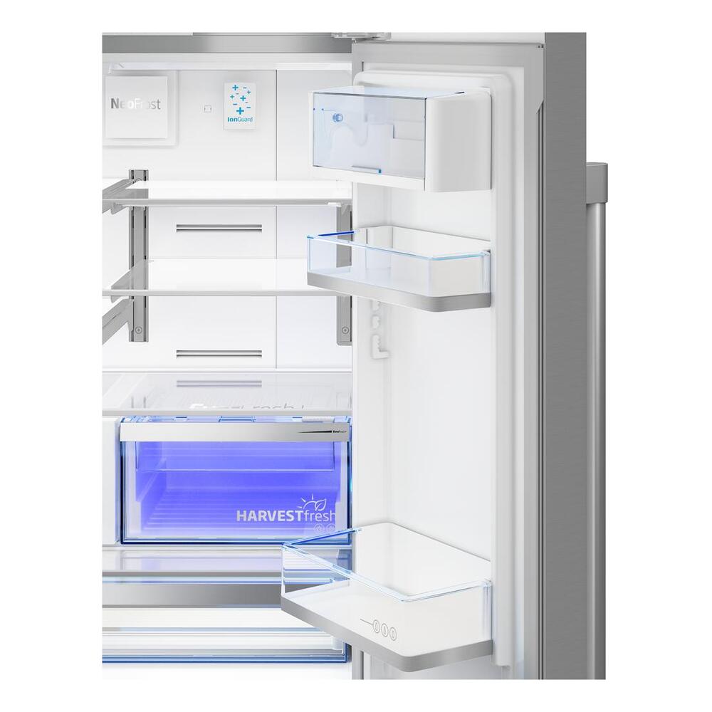 Beko 36" Counter-Depth French Door Refrigerator with 20.5 cu. ft. Capacity, HarvestFresh, IonGuard, Turbo Ice Maker in Fingerprint-Free Stainless Steel