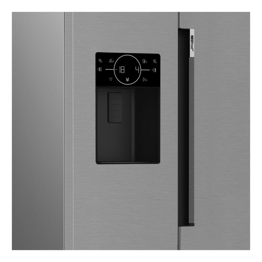 Beko 36" Counter-Depth Side-by-Side Refrigerator with 20.15 cu. ft. Capacity, HarvestFresh, ENERGY STAR Rated in Fingerprint-Free Stainless Steel