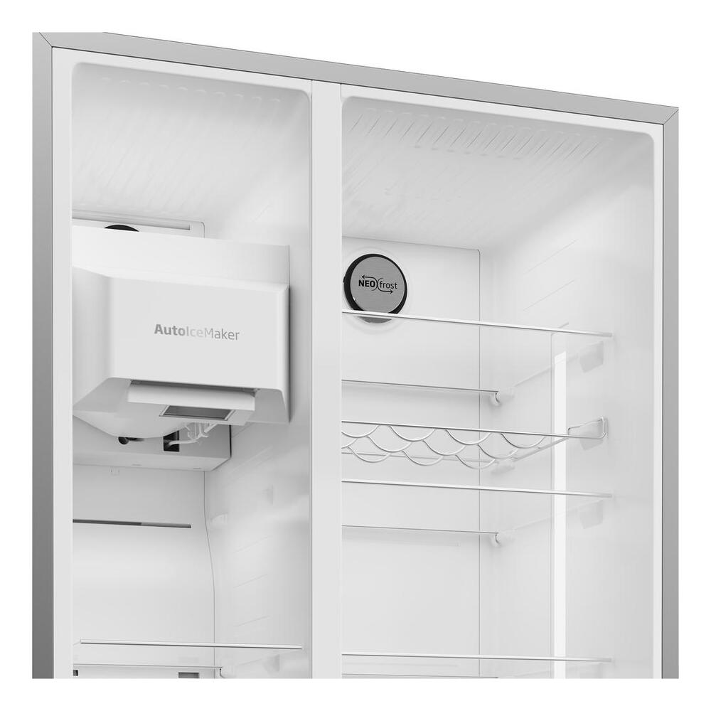 Beko 36" Counter-Depth Side-by-Side Refrigerator with 20.15 cu. ft. Capacity, HarvestFresh, ENERGY STAR Rated in Fingerprint-Free Stainless Steel