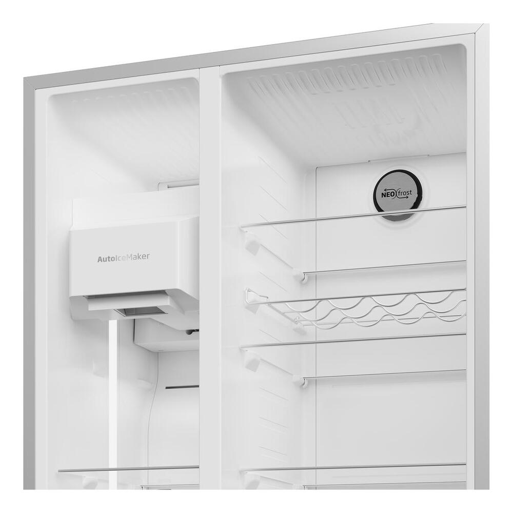 Beko 36" Counter-Depth Side-by-Side Refrigerator with 20.15 cu. ft. Capacity, HarvestFresh, ENERGY STAR Rated in Fingerprint-Free Stainless Steel