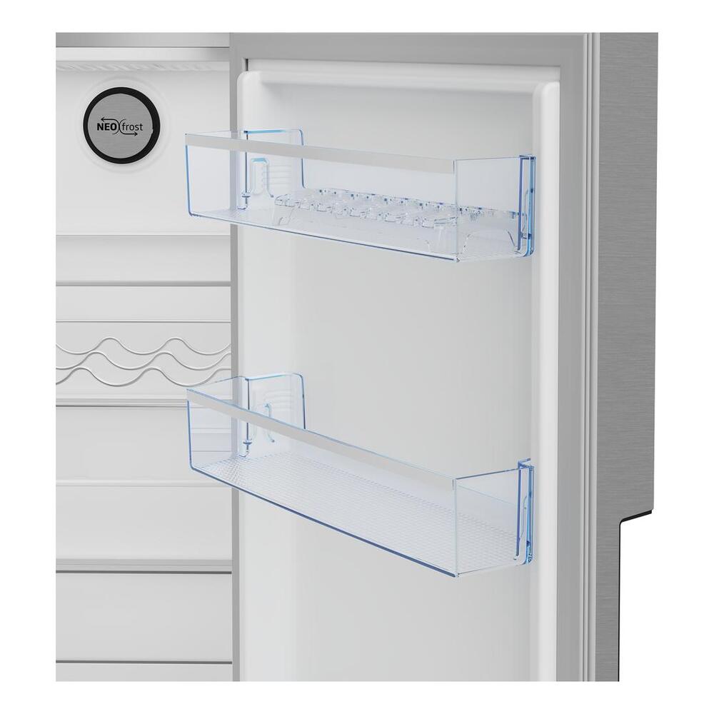 Beko 36" Counter-Depth Side-by-Side Refrigerator with 20.15 cu. ft. Capacity, HarvestFresh, ENERGY STAR Rated in Fingerprint-Free Stainless Steel