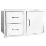 Bull Reversible Access Door with Two Drawer Combo, 30-Inch